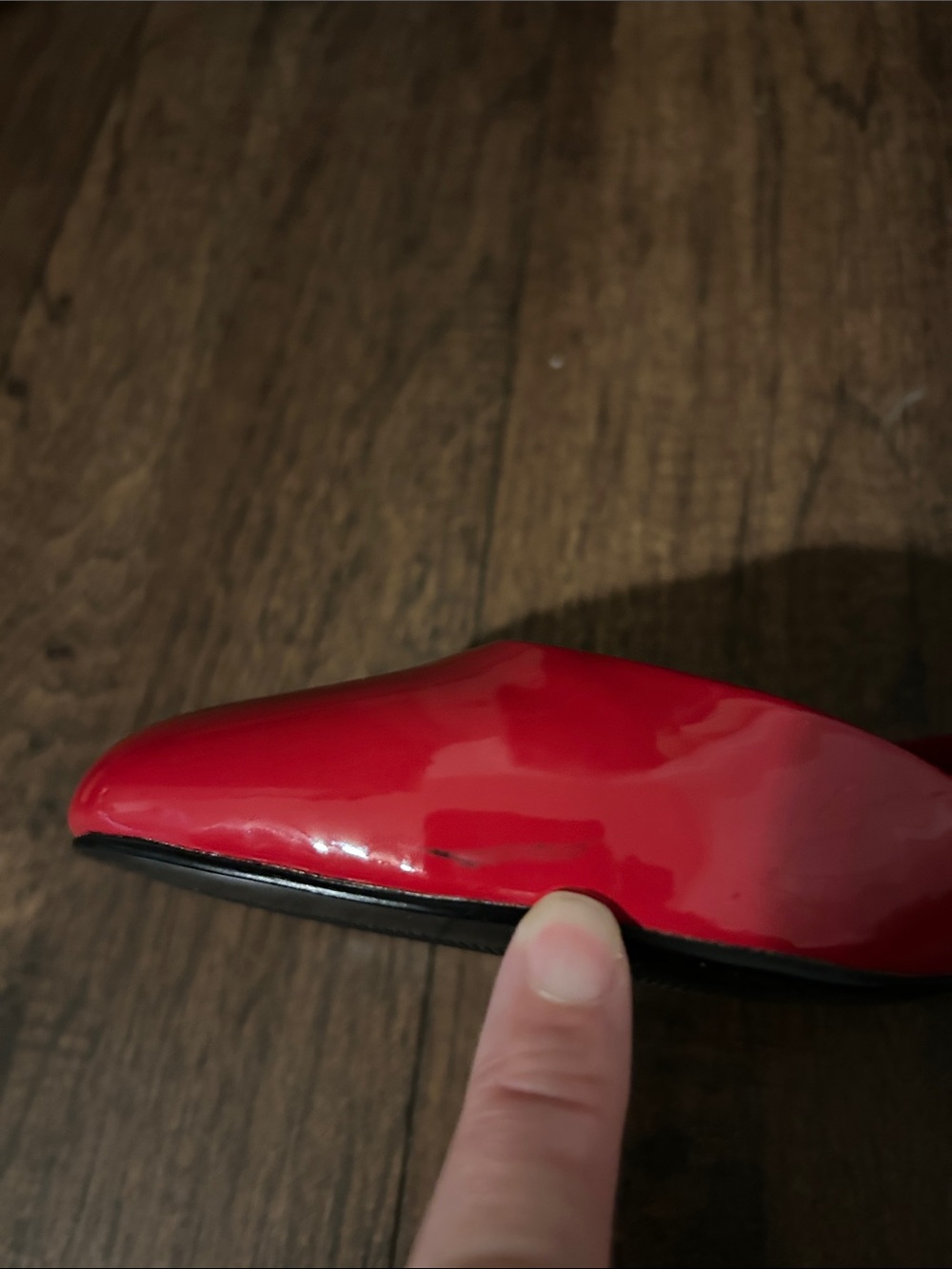 MMG Red Patent Ankle-Strap Women’s Pumps Sz 37 - Picture 3 of 7